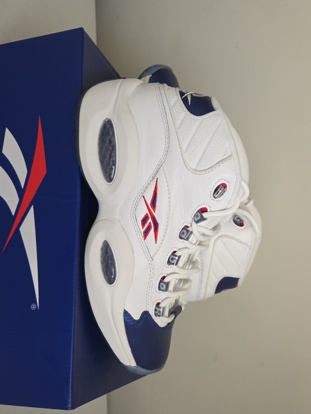 Reebok Question Mid 'Blue Toe' - Mens Retro Sz 9